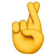 🤞 Emoji Hand mit gekreuzten Fingern Apple iOS 15.4.