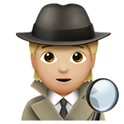🕵🏼 Emoji Detective: Tono De Piel Claro Medio en Apple iOS 15.4.