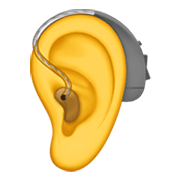 🦻 Emoji Ouvido Com Aparelho Auditivo na Apple iOS 15.4.