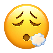 😮‍💨 Emoji Cara Exhalando en Apple iOS 15.4.
