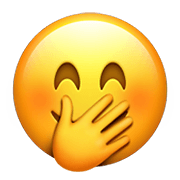 Emoji 🤭 Faccina Con Mano Sulla Bocca su Apple iOS 15.4.