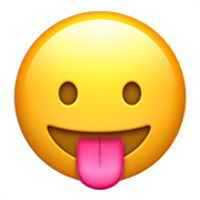 😛 Emoji Gesicht mit herausgestreckter Zunge Apple iOS 15.4.