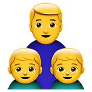 👨‍👦‍👦 Emoji Familie: Mann, Junge und Junge Apple iOS 15.4.