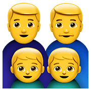 👨‍👨‍👦‍👦 Emoji Familie: Mann, Mann, Junge und Junge Apple iOS 15.4.