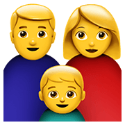 👨‍👩‍👦 Emoji Familie: Mann, Frau und Junge Apple iOS 15.4.