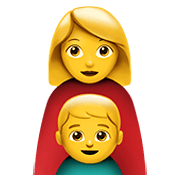Emoji 👩‍👦 Famiglia: Donna E Bambino su Apple iOS 15.4.