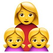 👩‍👧‍👧 Emoji Família: Mulher, Menina E Menina na Apple iOS 15.4.