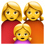 👩‍👩‍👧 Emoji Familie: Frau, Frau und Mädchen Apple iOS 15.4.