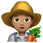 🧑🏽‍🌾 Emoji Agricultor: Tono De Piel Medio en Apple iOS 15.4.