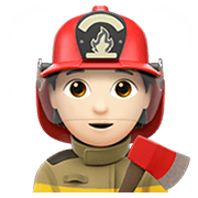 🧑🏻‍🚒 Emoji Feuerwehrmann/-frau: helle Hautfarbe Apple iOS 15.4.