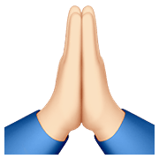 🙏🏻 Emoji Manos En Oración: Tono De Piel Claro en Apple iOS 15.4.