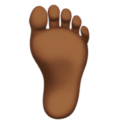 🦶🏾 Emoji Fuß: mitteldunkle Hautfarbe Apple iOS 15.4.