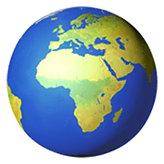 🌍 Emoji Globus mit Europa und Afrika Apple iOS 15.4.