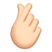 🫰🏻 Emoji Mano Con El Dedo Índice Y El Pulgar Cruzados: Tono De Piel Claro en Apple iOS 15.4.