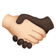 🫱🏻‍🫲🏿 Emoji Handschlag: helle Hautfarbe, dunkle Hautfarbe Apple iOS 15.4.
