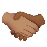 🫱🏽‍🫲🏾 Emoji Handschlag: mittlere Hautfarbe, mitteldunkle Hautfarbe Apple iOS 15.4.
