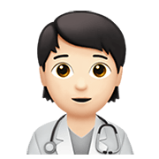 Emoji 🧑🏻‍⚕️ Persona Che Lavora Nella Sanità: Carnagione Chiara su Apple iOS 15.4.