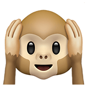🙉 Emoji sich die Ohren zuhaltendes Affengesicht Apple iOS 15.4.