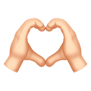 🫶🏻 Emoji Mãos De Coração: Pele Clara na Apple iOS 15.4.