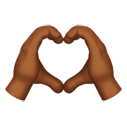 🫶🏾 Emoji Herz Hände: mitteldunkle Hautfarbe Apple iOS 15.4.