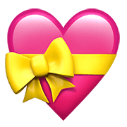 💝 Emoji Herz mit Schleife Apple iOS 15.4.