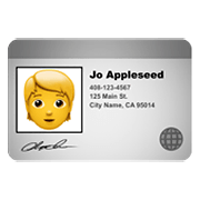 🪪 Emoji Tarjeta De İdentificación en Apple iOS 15.4.