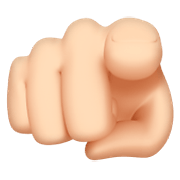 Emoji 🫵🏻 İndice Che Punta Allo Spettatore: Carnagione Chiara su Apple iOS 15.4.