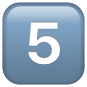 Emoji 5️⃣ Tasto: 5 su Apple iOS 15.4.
