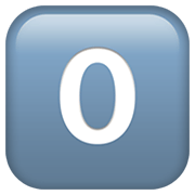 0️⃣ Emoji Teclas: 0 en Apple iOS 15.4.