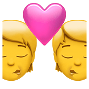 🧑‍❤️‍💋‍🧑 Emoji Beso: Persona, Persona en Apple iOS 15.4.