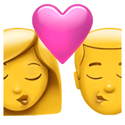 👩‍❤️‍💋‍👨 Emoji sich küssendes Paar: Frau, Mann Apple iOS 15.4.
