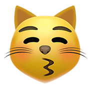 😽 Emoji Rosto De Gato Mandando Um Beijo na Apple iOS 15.4.