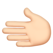 Emoji 🫲🏻 Mano Sinistra: Carnagione Chiara su Apple iOS 15.4.