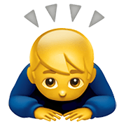 🙇‍♂️ Emoji sich verbeugender Mann Apple iOS 15.4.