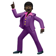 🕺🏿 Emoji Homem Dançando: Pele Escura na Apple iOS 15.4.
