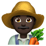 👨🏿‍🌾 Emoji Agricultor: Tono De Piel Oscuro en Apple iOS 15.4.
