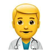 👨‍⚕️ Emoji Profesional Sanitario Hombre en Apple iOS 15.4.
