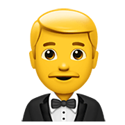 🤵‍♂️ Emoji Hombre Con Esmoquin en Apple iOS 15.4.