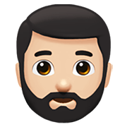 🧔🏻‍♂️ Emoji Homem: Barba Pele Clara na Apple iOS 15.4.