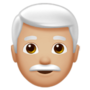 👨🏼‍🦳 Emoji Homem: Pele Morena Clara E Cabelo Branco na Apple iOS 15.4.