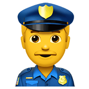 Émoji 👮‍♂️ Policier sur Apple iOS 15.4.