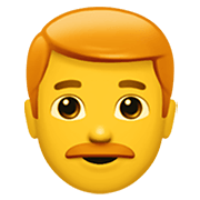 Émoji 👨‍🦰 Homme : Cheveux Roux sur Apple iOS 15.4.