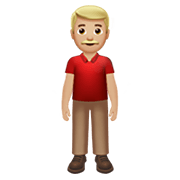 🧍🏼‍♂️ Emoji stehender Mann: mittelhelle Hautfarbe Apple iOS 15.4.