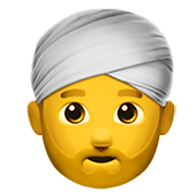 👳‍♂️ Emoji Mann mit Turban Apple iOS 15.4.