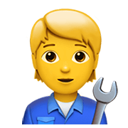 🧑‍🔧 Emoji Mechaniker(in) Apple iOS 15.4.