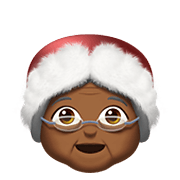 🤶🏾 Emoji Weihnachtsfrau: mitteldunkle Hautfarbe Apple iOS 15.4.