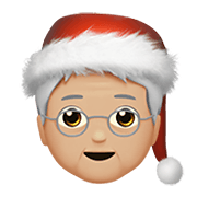 Emoji 🧑🏼‍🎄 Santa Claus: Carnagione Abbastanza Chiara su Apple iOS 15.4.