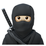 Émoji 🥷🏻 Ninja : Peau Claire sur Apple iOS 15.4.