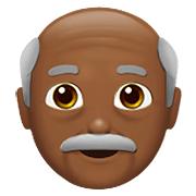 👴🏾 Emoji älterer Mann: mitteldunkle Hautfarbe Apple iOS 15.4.