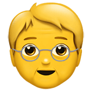 🧓 Emoji Persona Adulta Madura en Apple iOS 15.4.